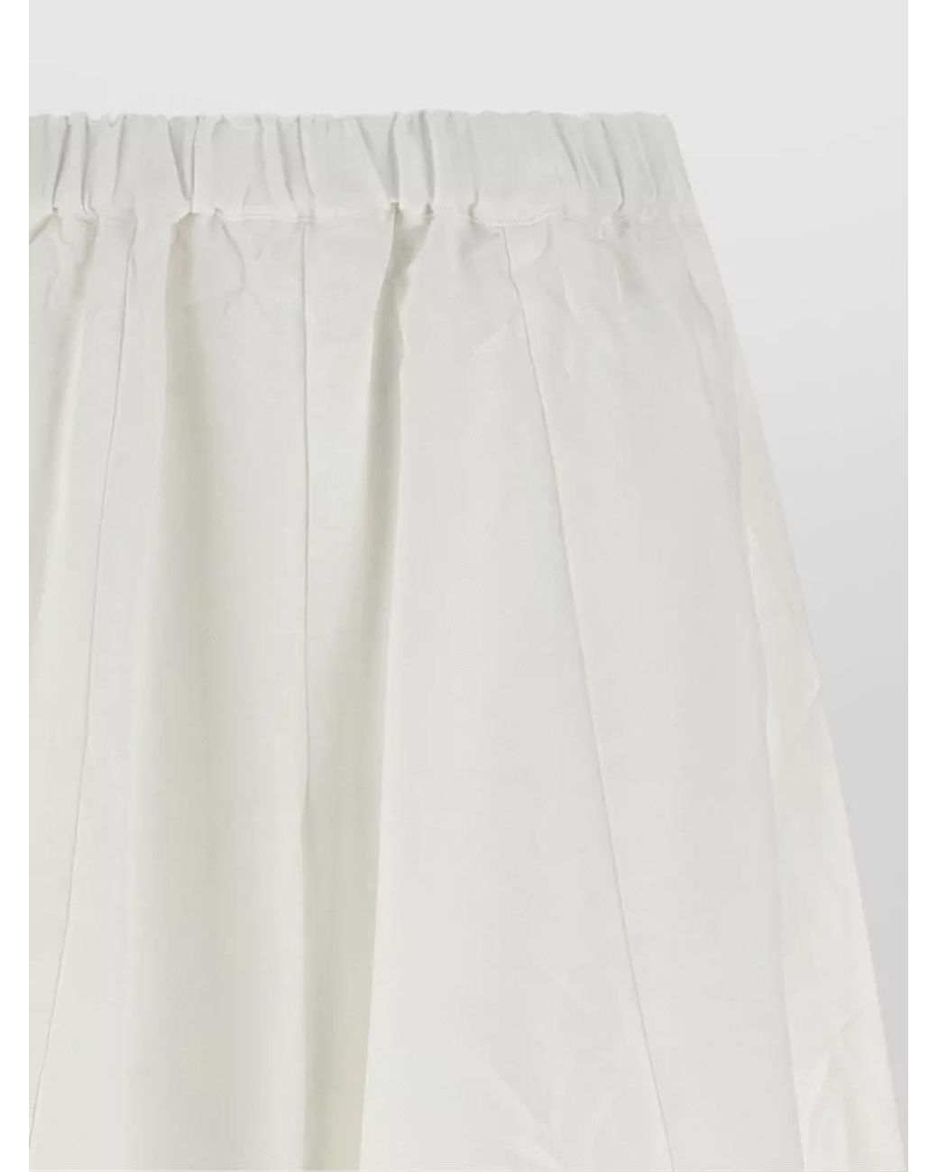 Comme des Garçons White Wide-Leg Cropped Trousers