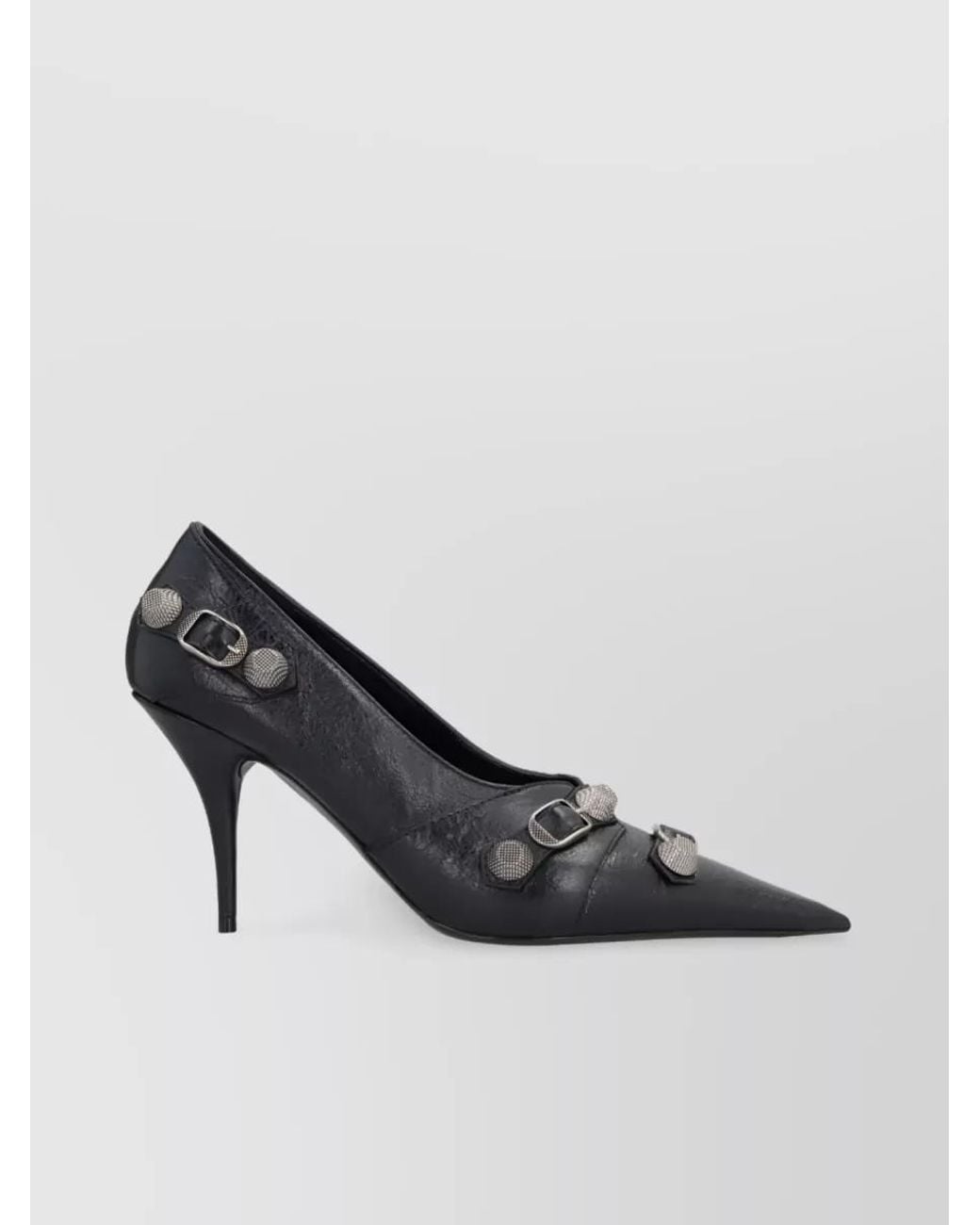 Balenciaga Black Lambskin Leather High Heel Pumps