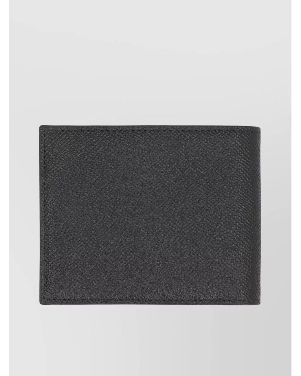 Dolce & Gabbana Black Calfskin Leather Flap-Over Wallet for men