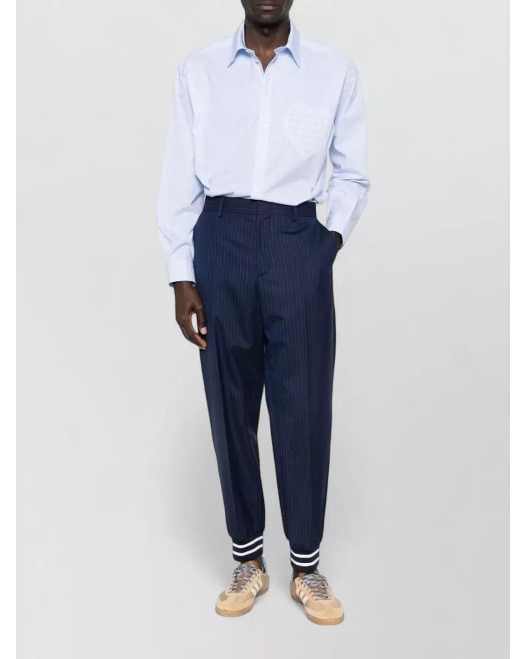 Moschino Blue Tapered Trousers for men