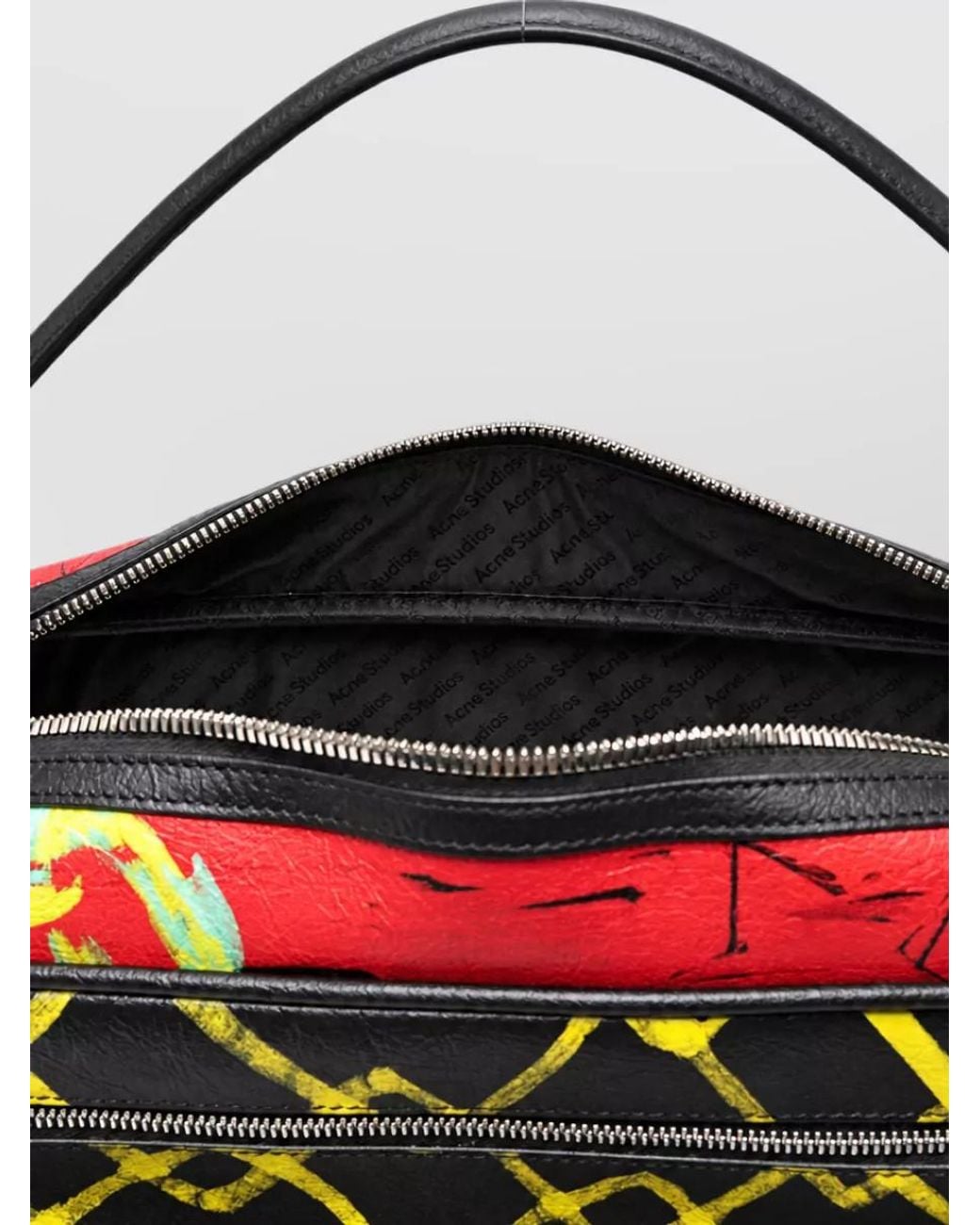 Acne Red Calf Leather Camera Shoulder Bag