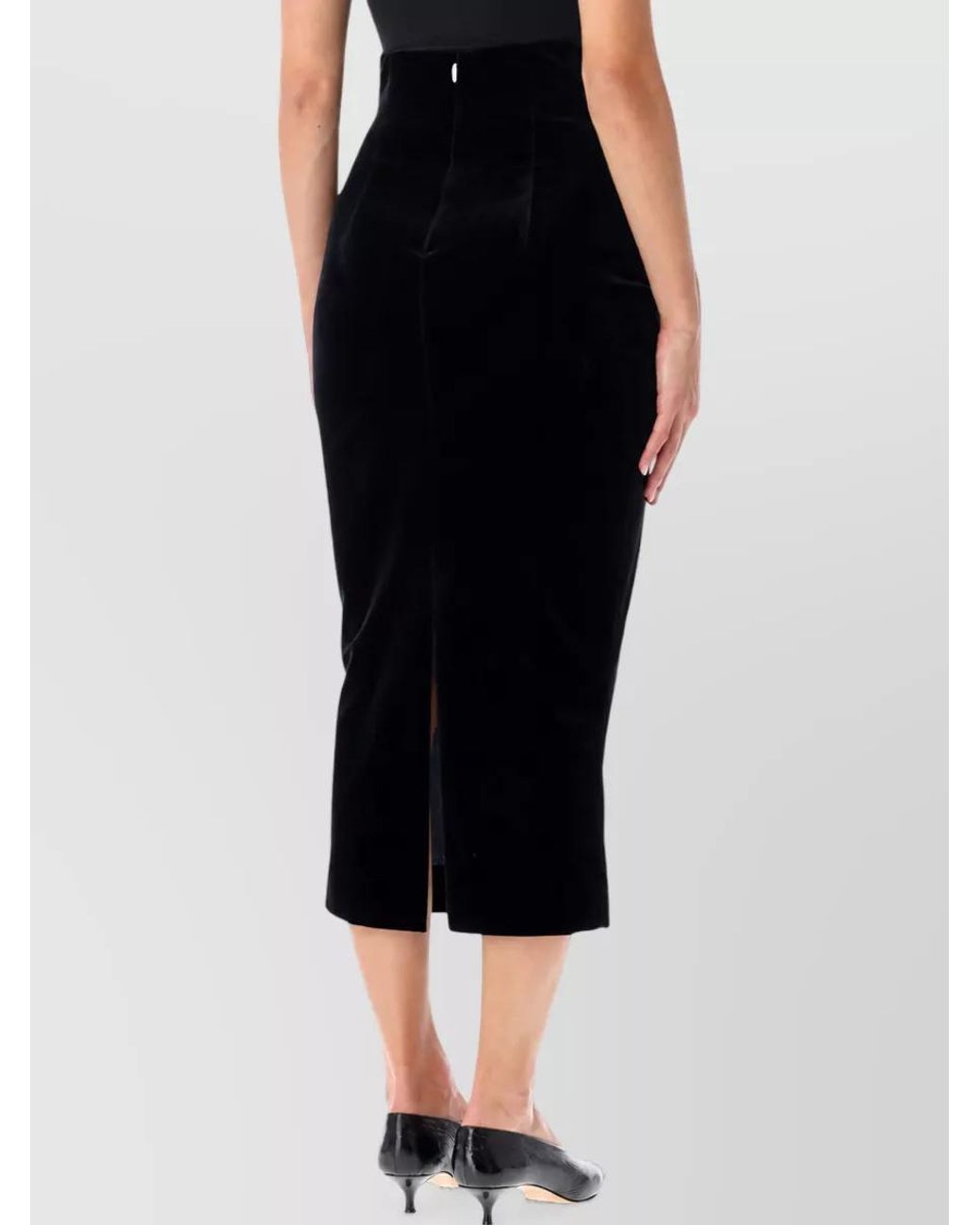 Alberta Ferretti Black Pencil Skirt
