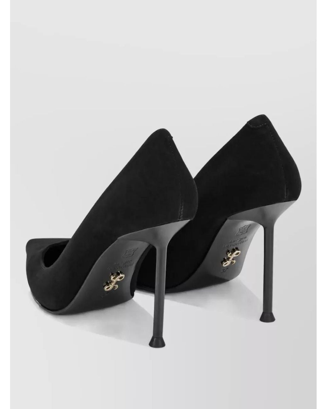 Sergio Levantesi Black Leather Leyla 100Mm Pumps