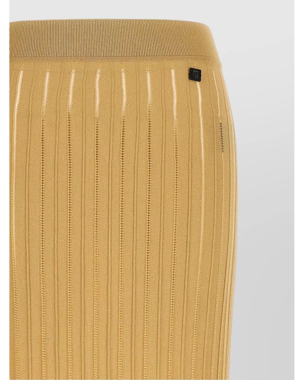 Balmain Metallic Fringed Midi Skirt