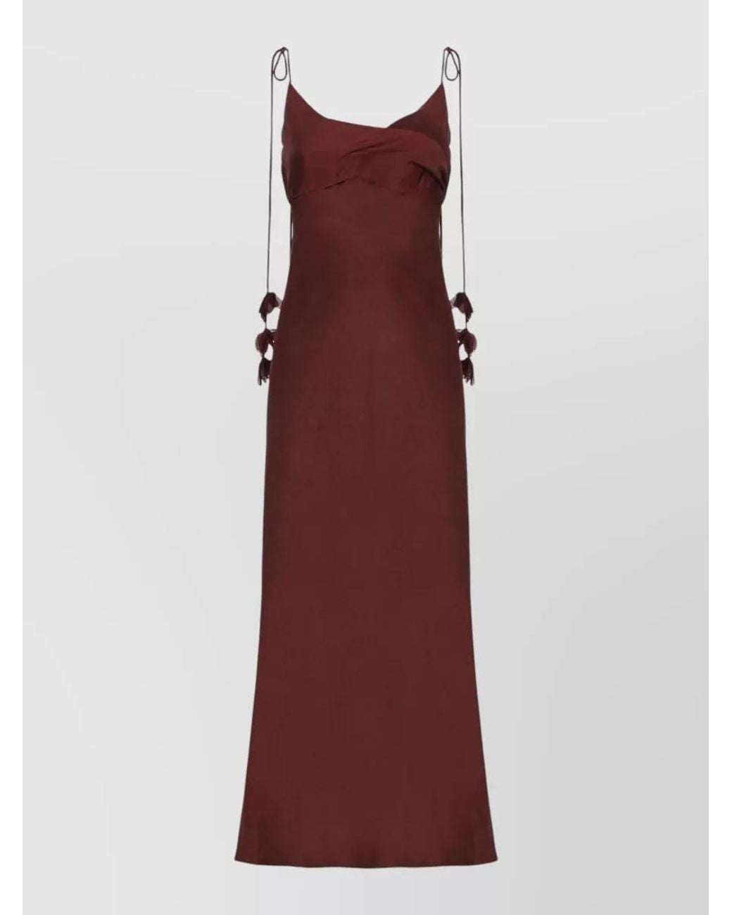 Self-Portrait Red Satin Floral Midi Dress