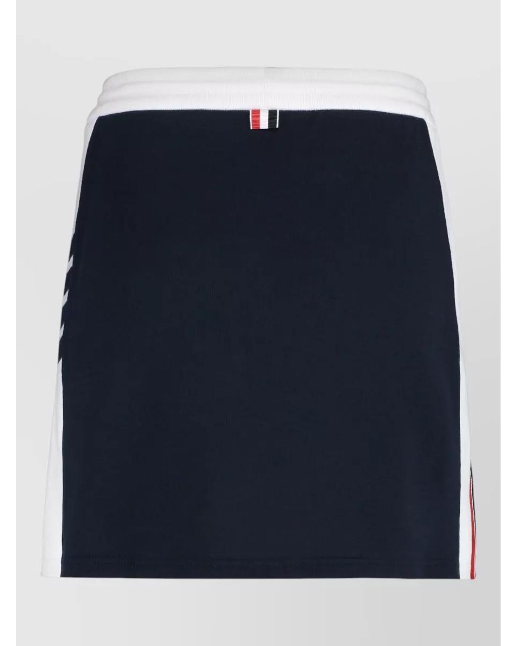 Thom Browne Blue Cotton Jersey Mini Skirt
