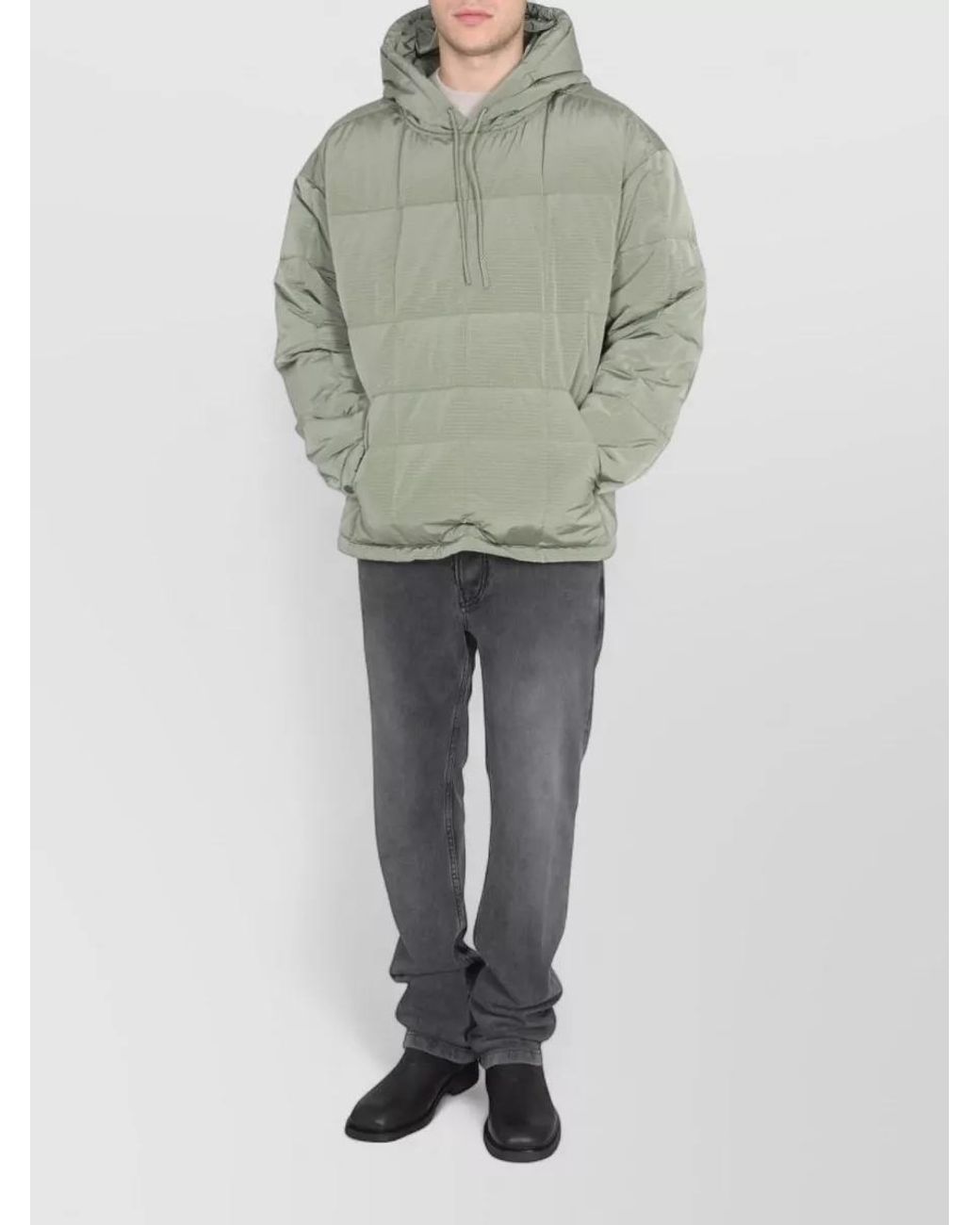 Ienki Ienki Green Down Hooded Puffer Jacket for men