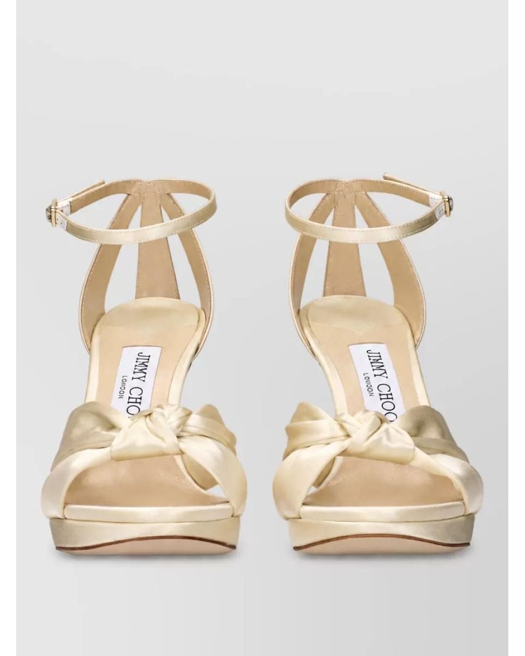 Jimmy Choo Natural Satin Platform Sandals