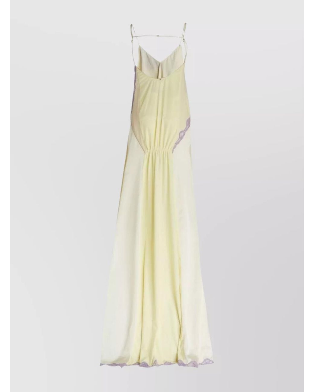 Sportmax White Lace Panel Maxi Dress