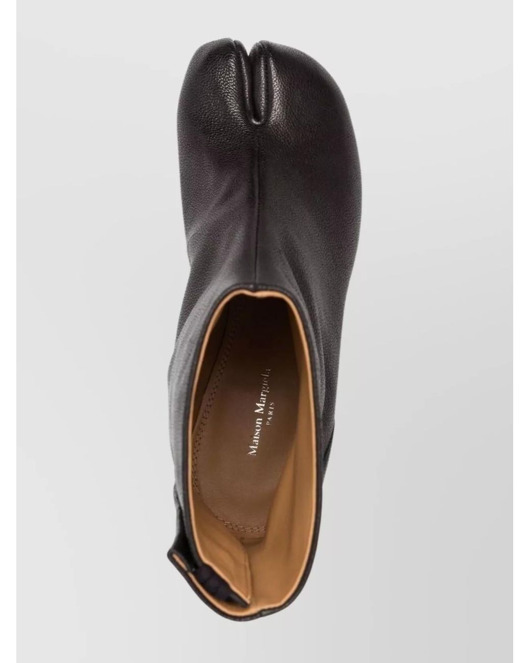Maison Margiela Black Ankle Boots With Round Heel And Split Toe
