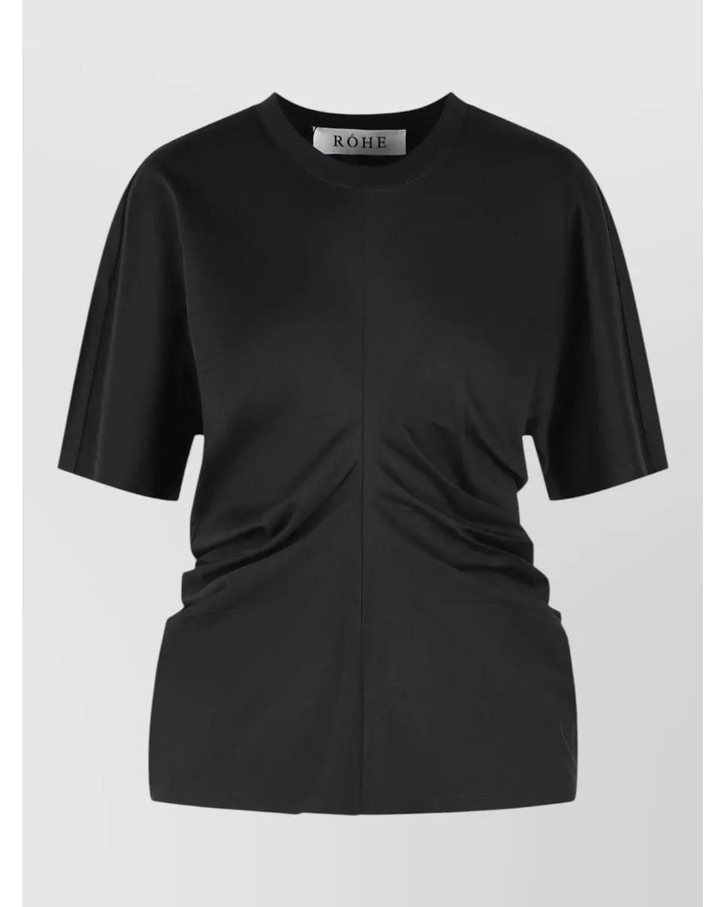 Rohe Black Draped T-Shirt