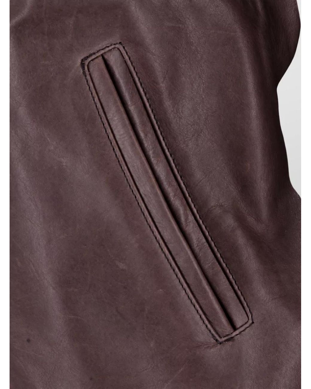 Our Legacy Brown Leather Mini Jacket for men