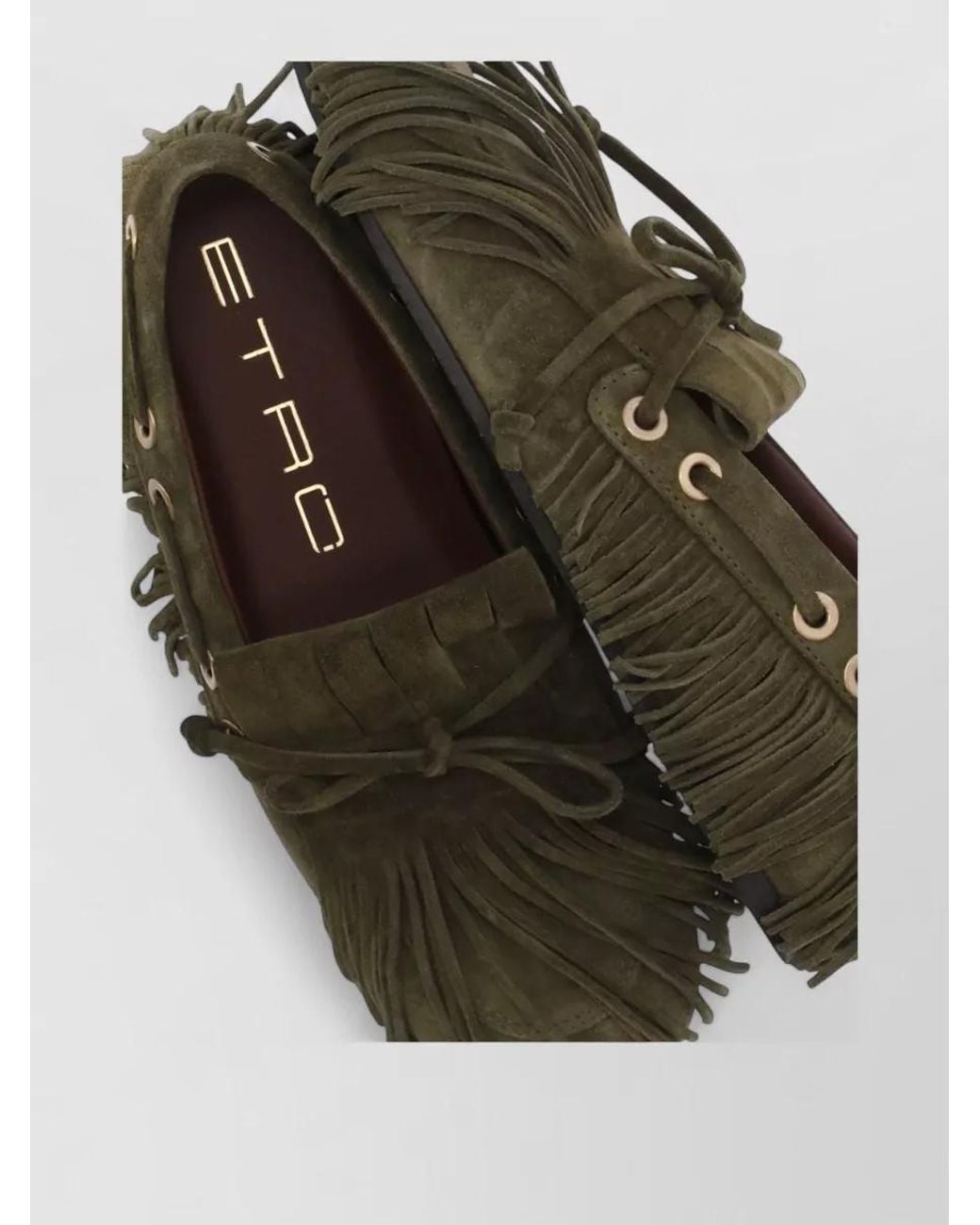 Etro Multicolor Suede Moccasins