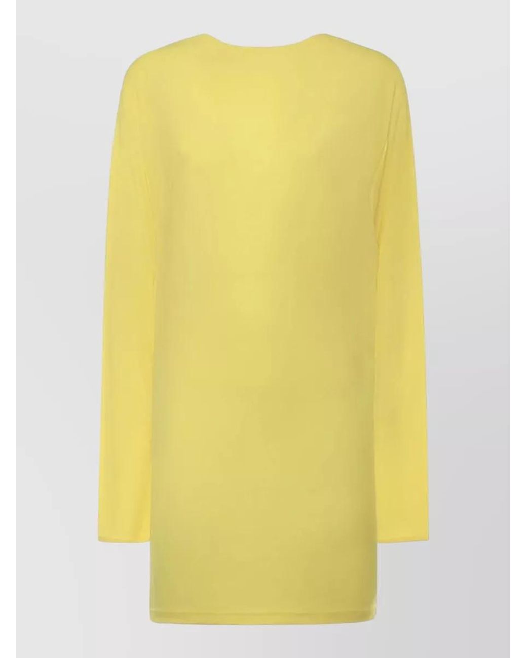 Jacquemus Yellow Draped Cutout Mini Dress