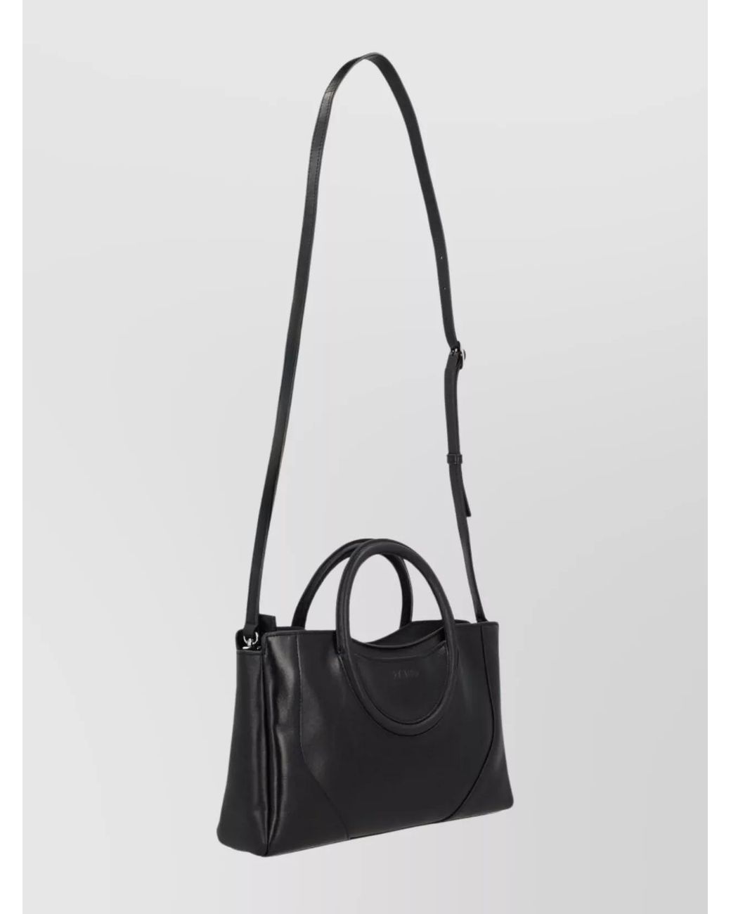 Staud Black Na Leather Satchel Bag