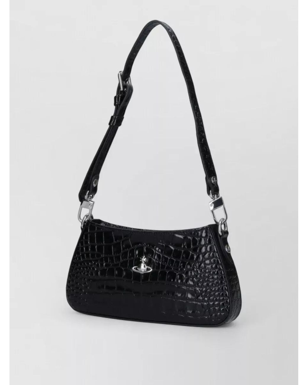 Vivienne Westwood White Tasha Embossed Leather Phone Shoulder Bag