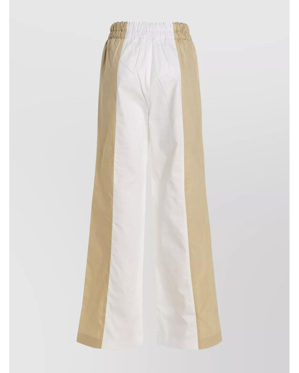 Fabiana Filippi White Two-Tone Wide-Leg Trousers