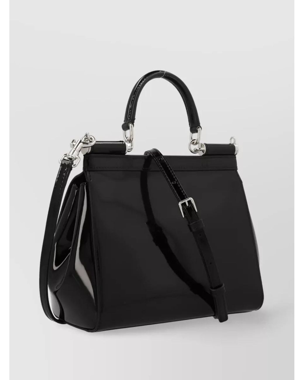 Dolce & Gabbana Black Sicily Small Leather Tote Bag