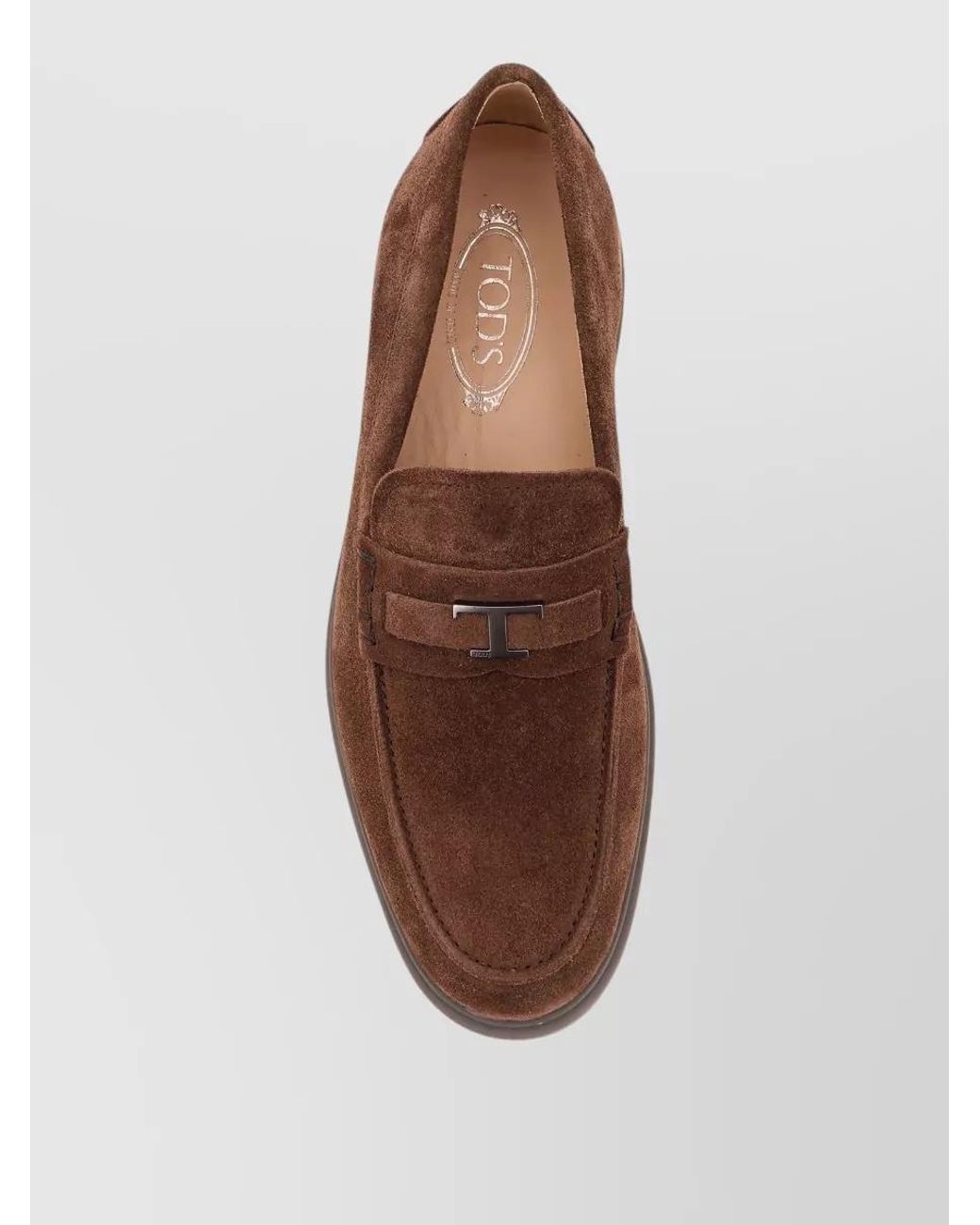 Tod's Brown Suede Boat Shoes for men