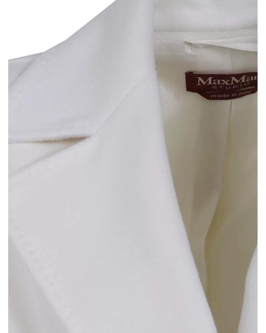 Max Mara White Virgin Wool Coat