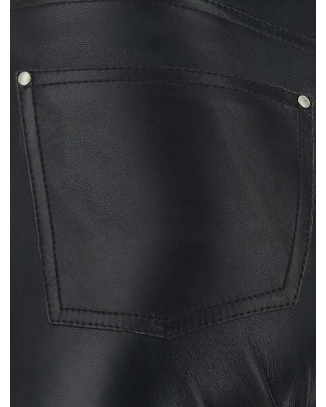 DURAZZI MILANO Black Leather Cutout Trousers