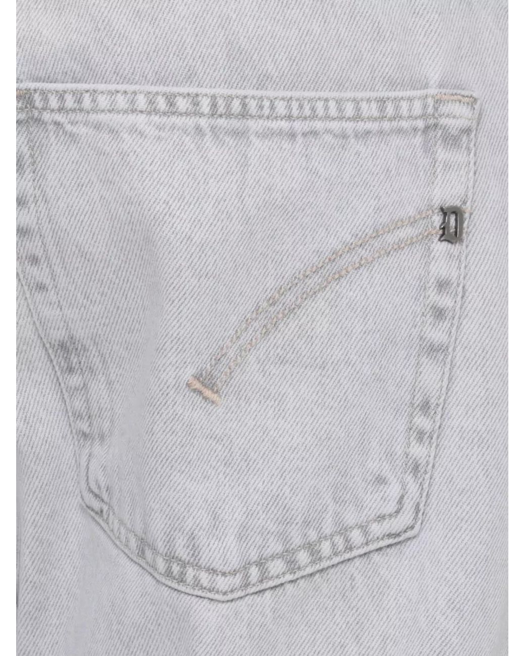 Dondup White Straight-Leg Jeans for men