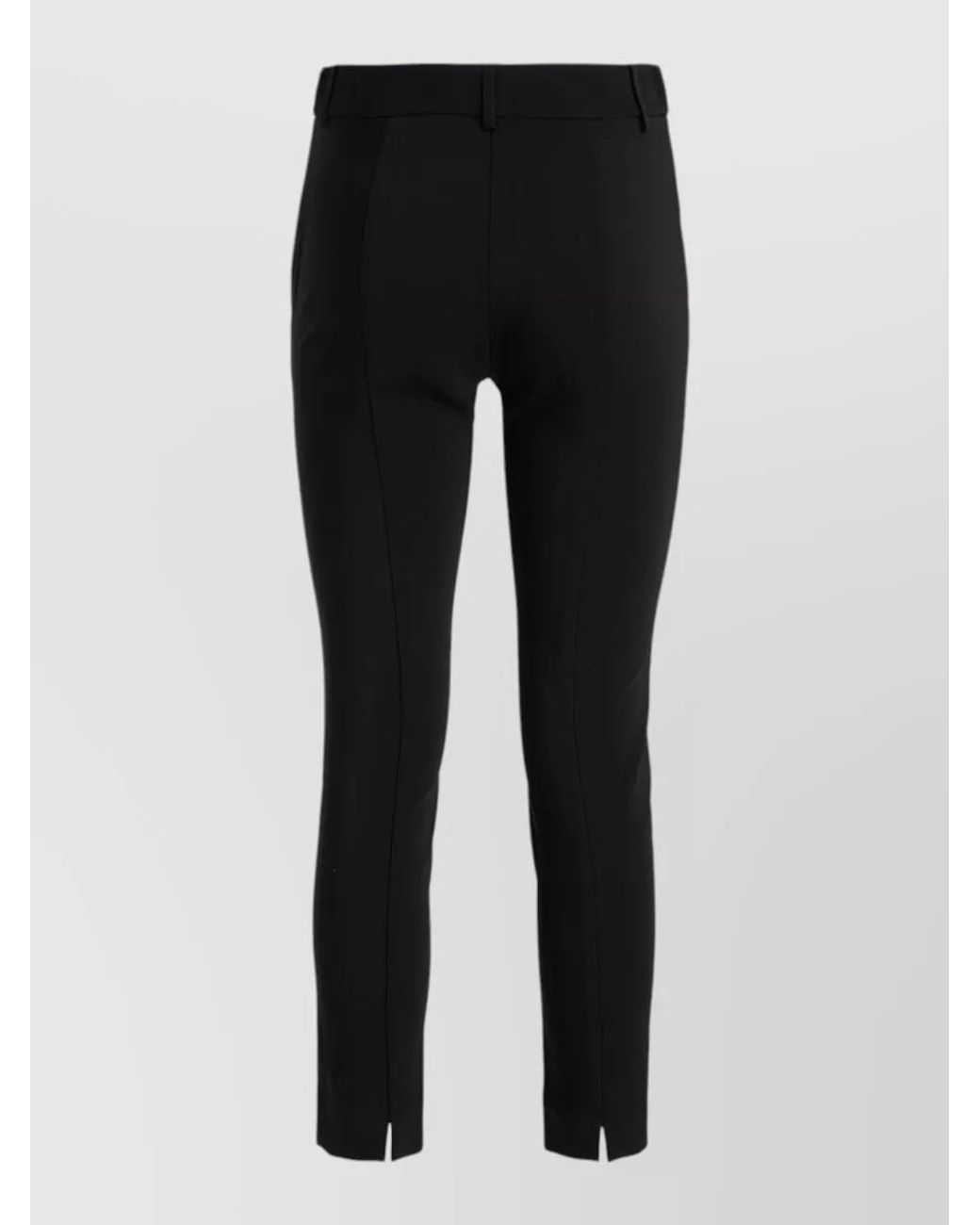 SIMONA CORSELLINI Black Stretch Viscose Slim-Fit Cropped Trousers