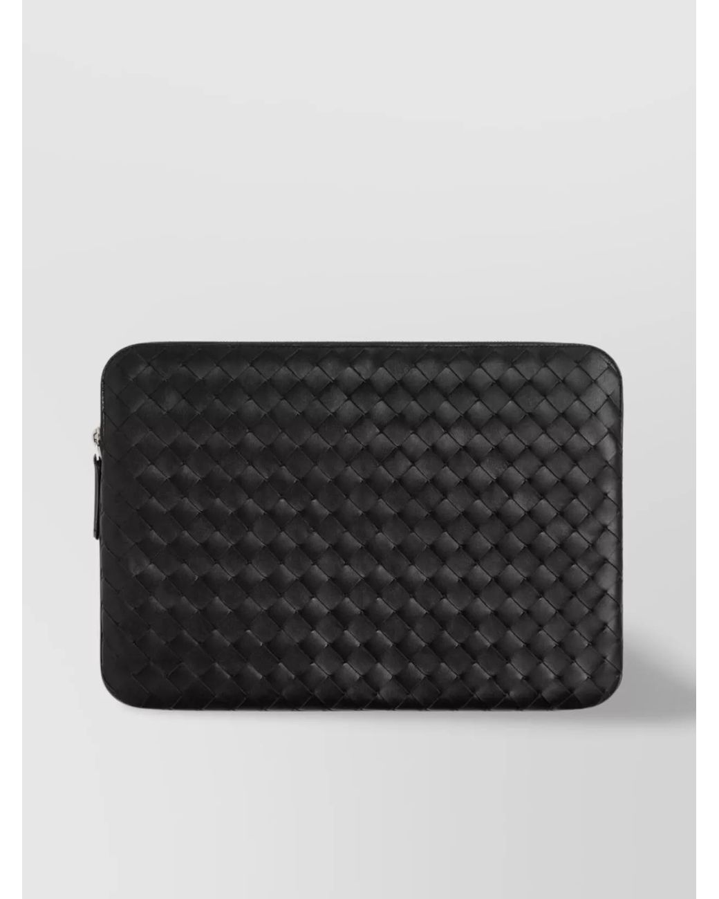 Bottega Veneta Black Leather Intrecciato Document Case for men