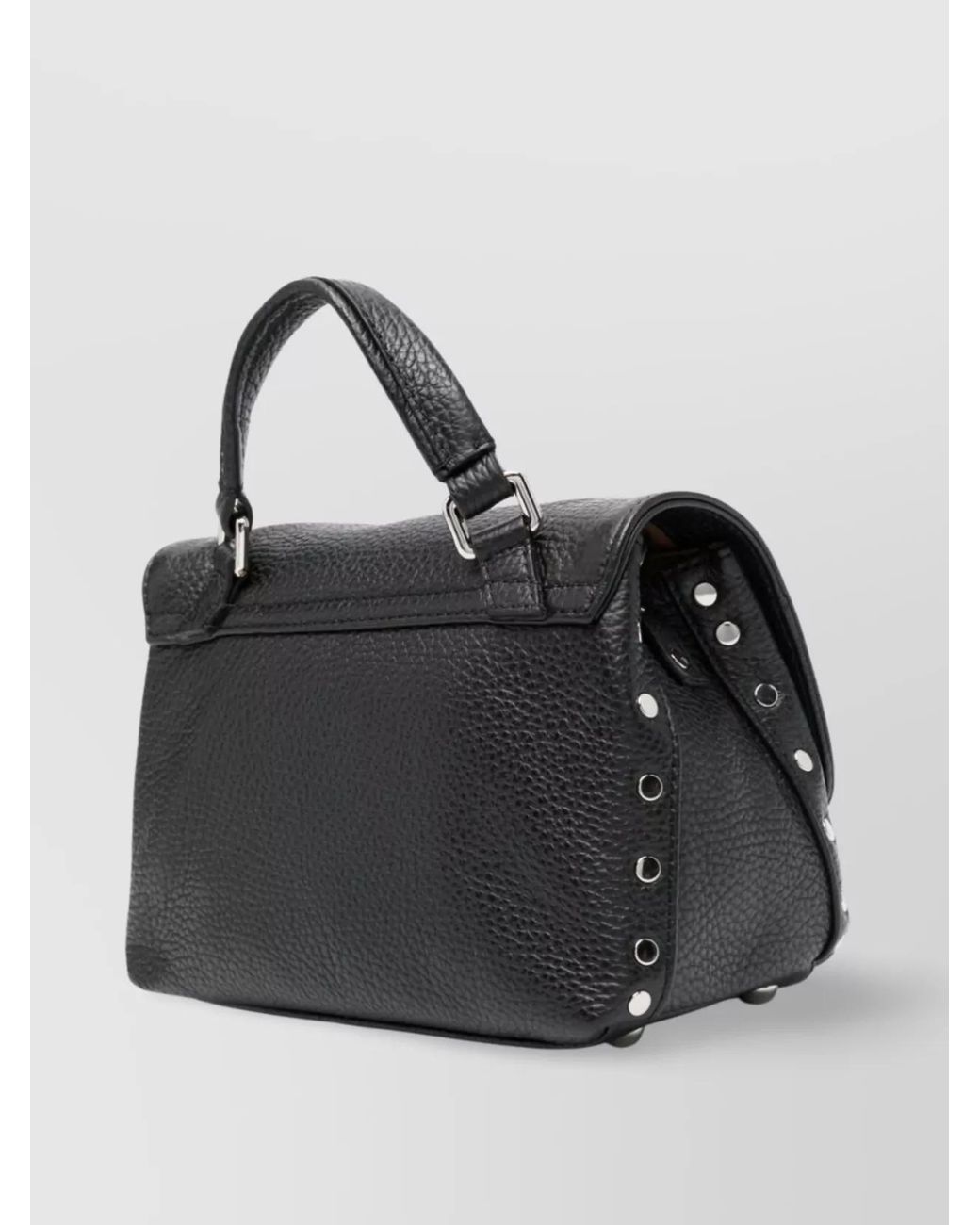 Zanellato Black Calf Leather Textured Shoulder Bag