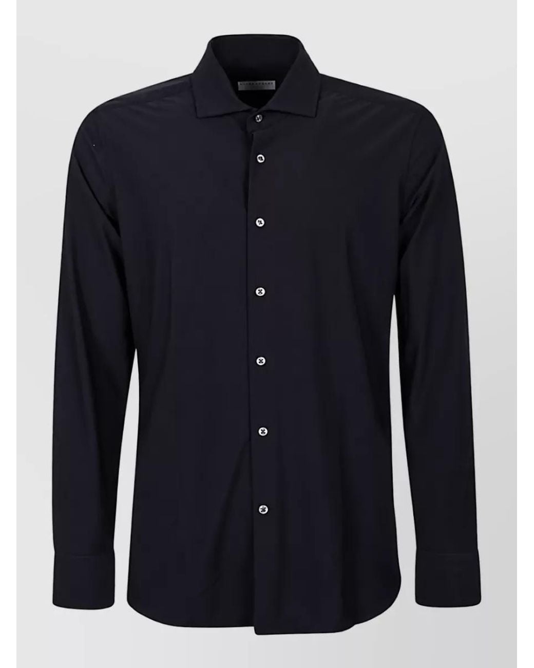 Sonrisa Blue Long-Sleeve High-Collar Shirt for men