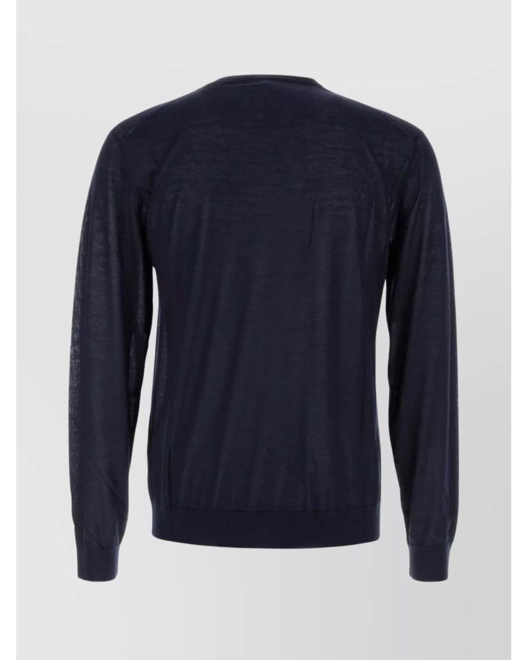 Prada Blue Long Sleeves Cashmere Blend Sweater for men
