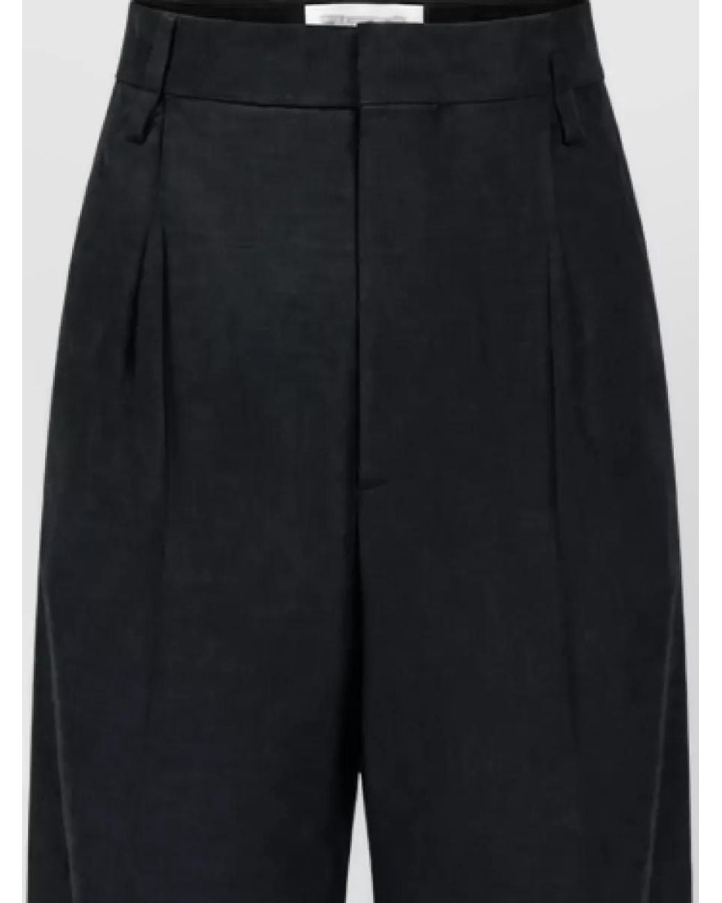 Victoria Beckham Blue Virgin Wool Pleated Wide-Leg Suit Trousers