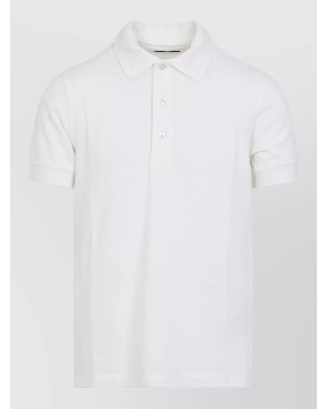 Tom Ford White Piqué Short-Sleeve Polo Shirt for men