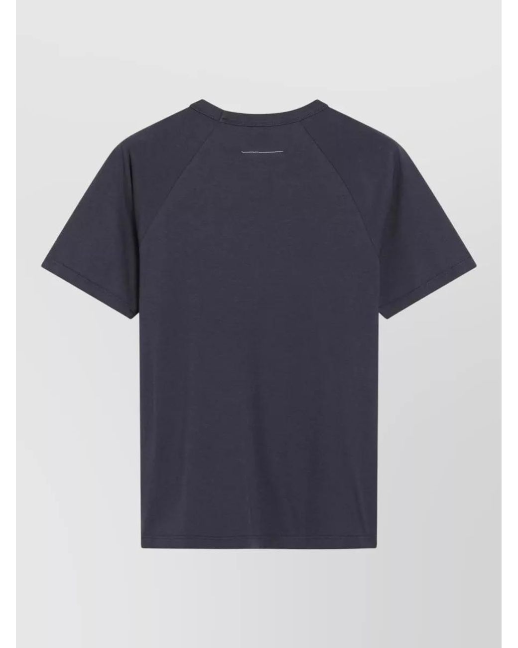 MM6 by Maison Margiela Blue Cotton Printed Short-Sleeve T-Shirt