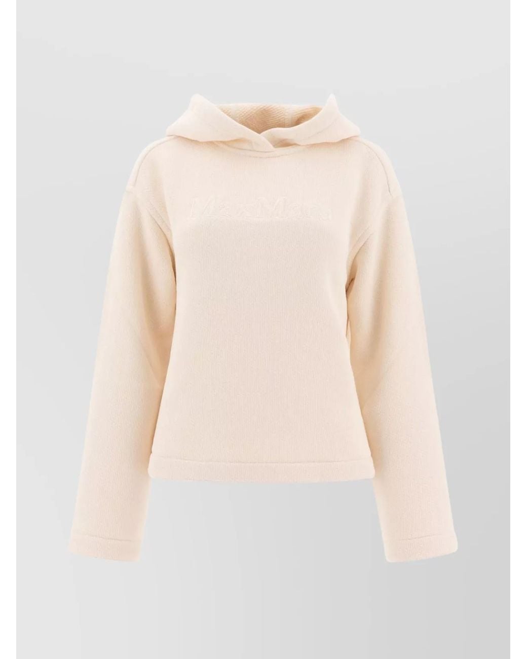 Max Mara Natural Embroidered Logo Hoodie