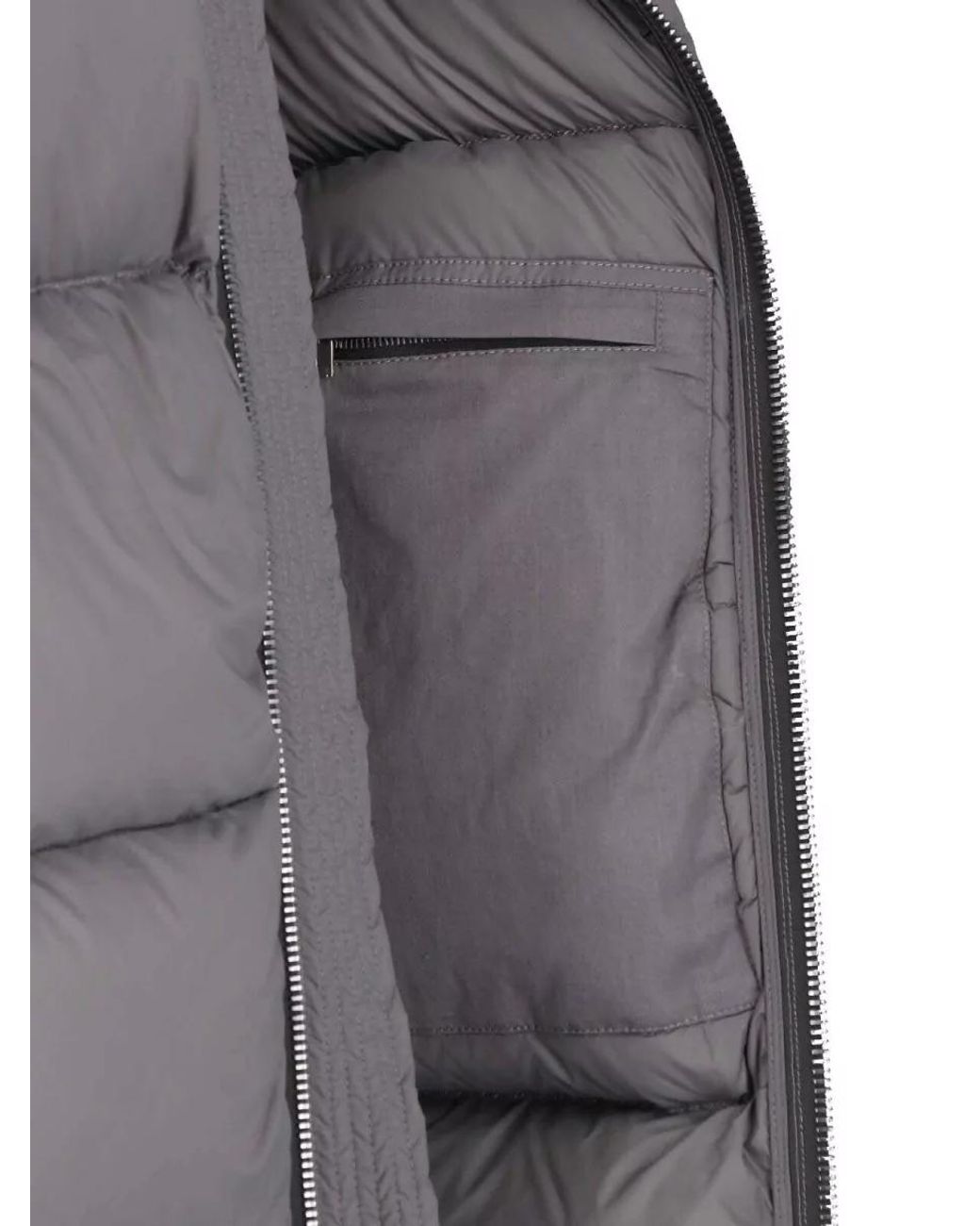 Rick Owens Gray Puffer Coat for men