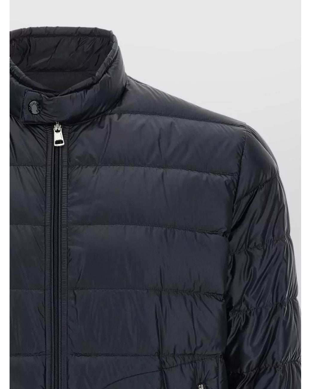 Moncler Blue Acorus Down Jacket High Neck Design for men