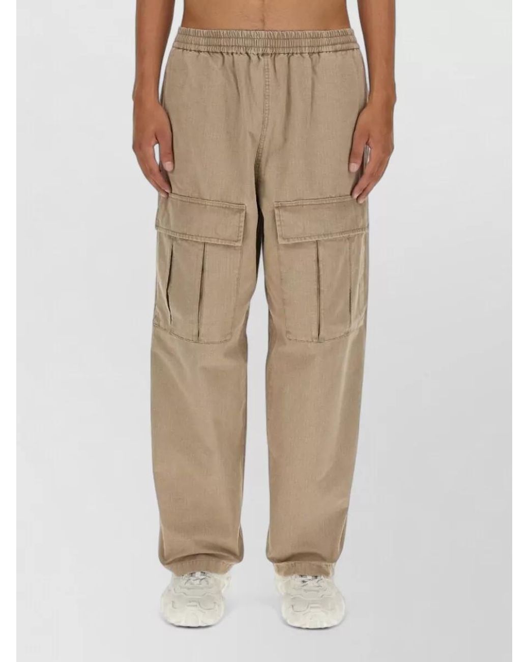 Acne Natural Cotton Loose-Fit Trousers for men