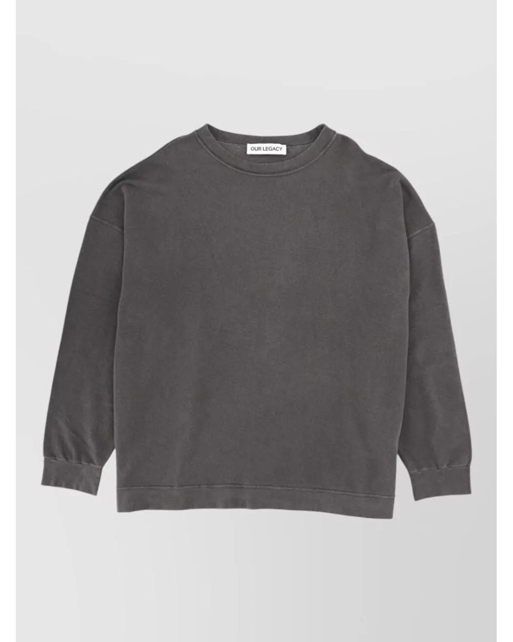 Our Legacy Gray Oversized Cotton Linen Sweatshirt for men