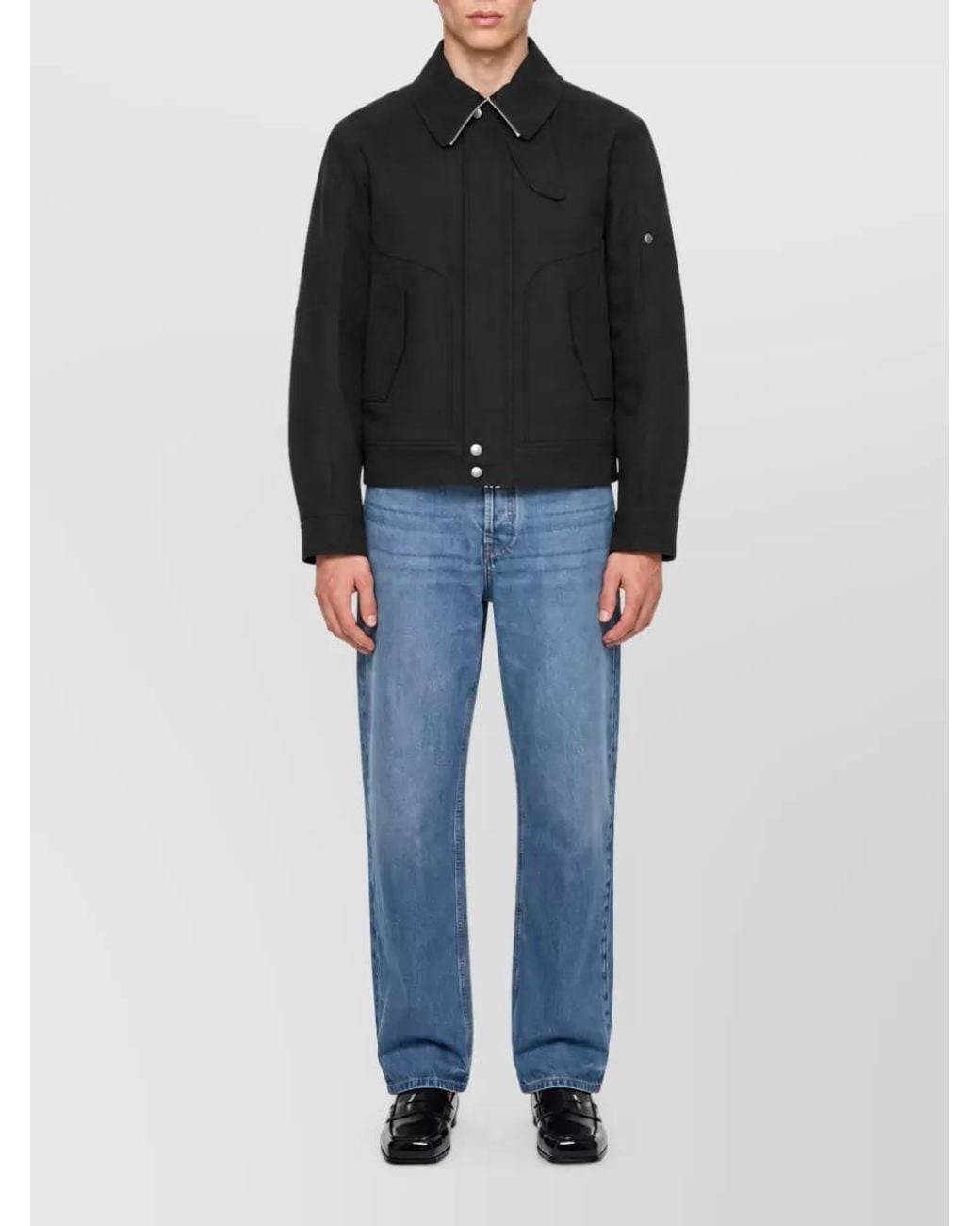 Dries Van Noten Black Single-Breasted Coat for men