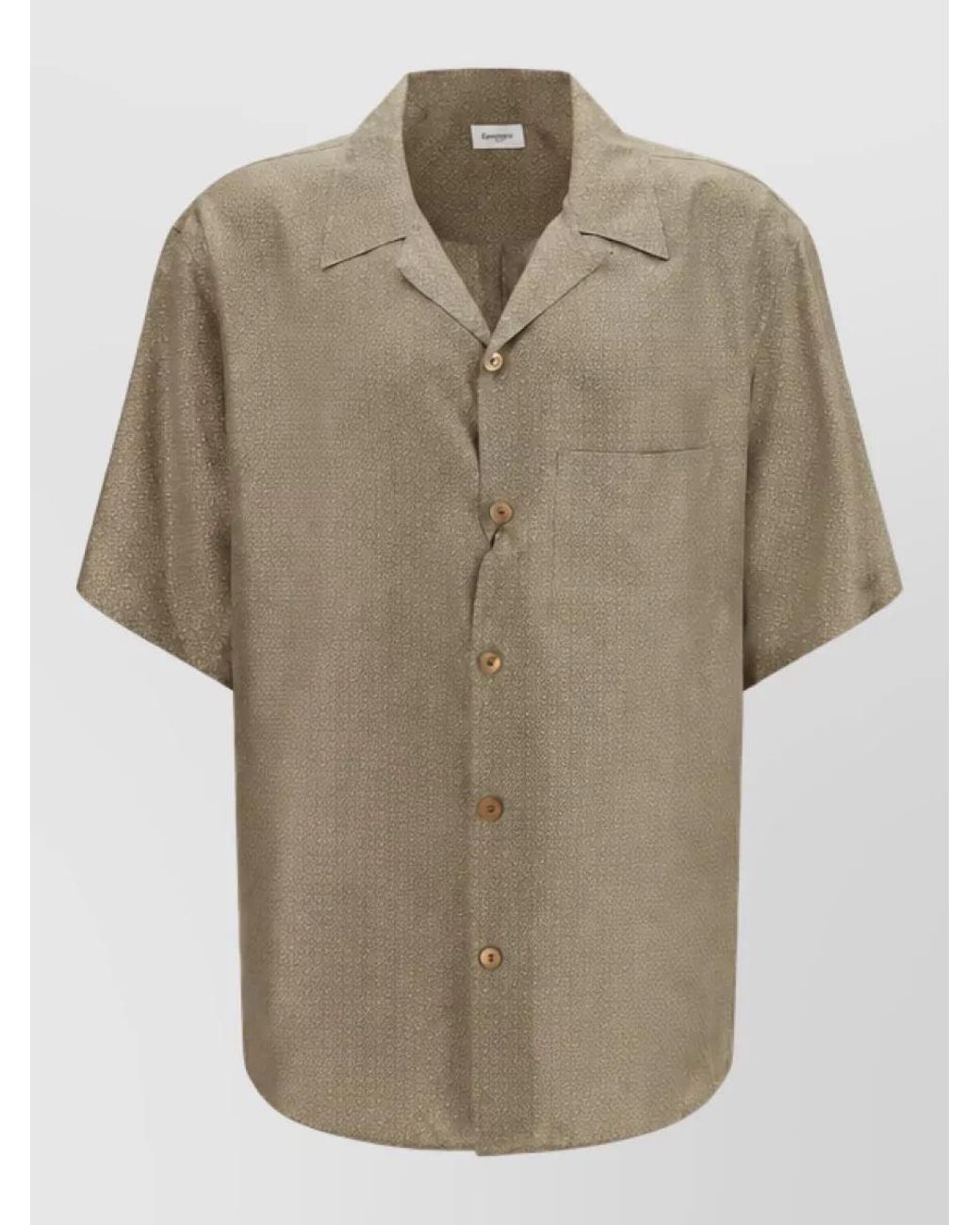 Saint Laurent Natural Silk Pattern Shirt for men