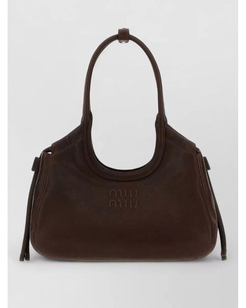 Miu Miu Brown Ivy Nappa Leather Tote Bag