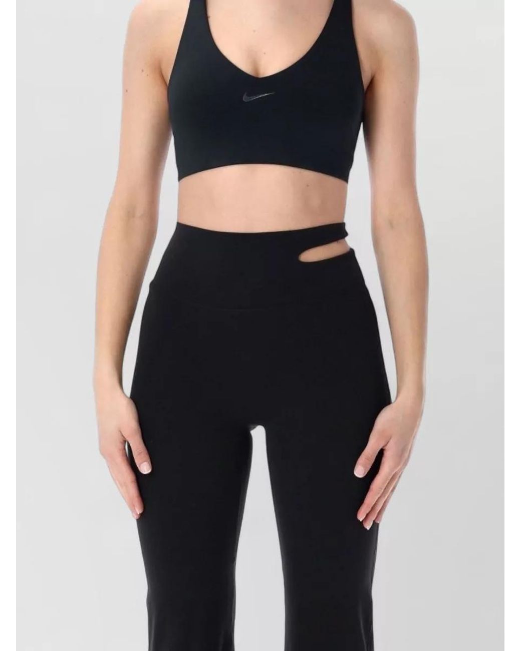 Nike Blue V-Neck Sports Bra