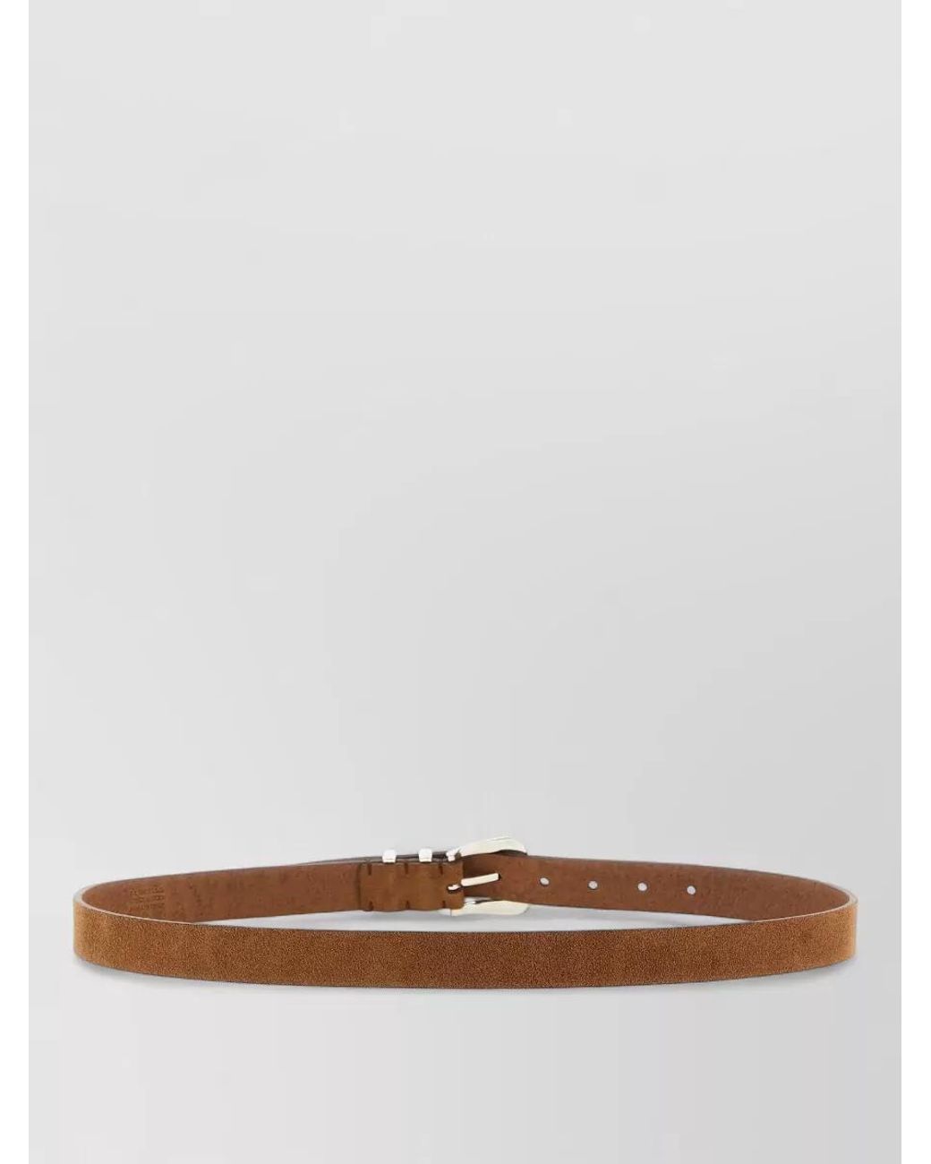 Brunello Cucinelli White Suede Leather Belt for men