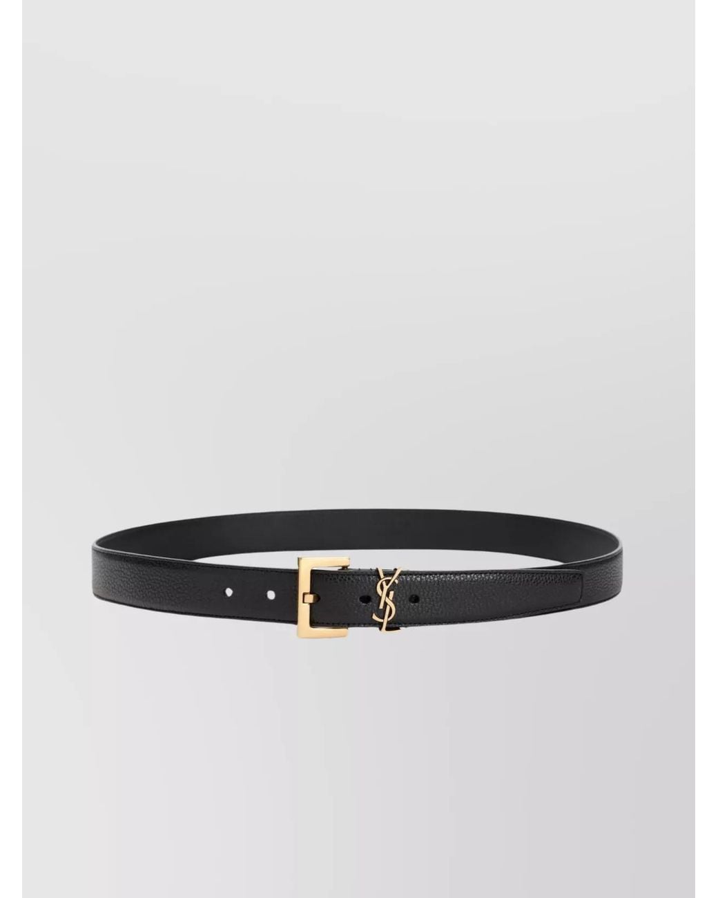 Saint Laurent White Leather Belt for men