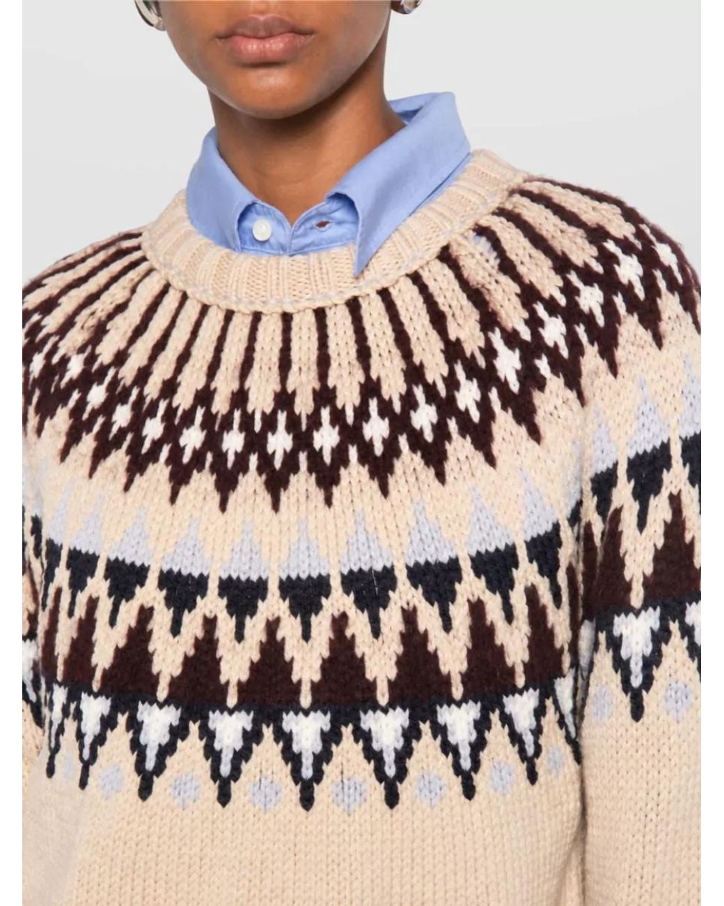 Forte_forte Natural Wool Crewneck Long-Sleeve Sweater