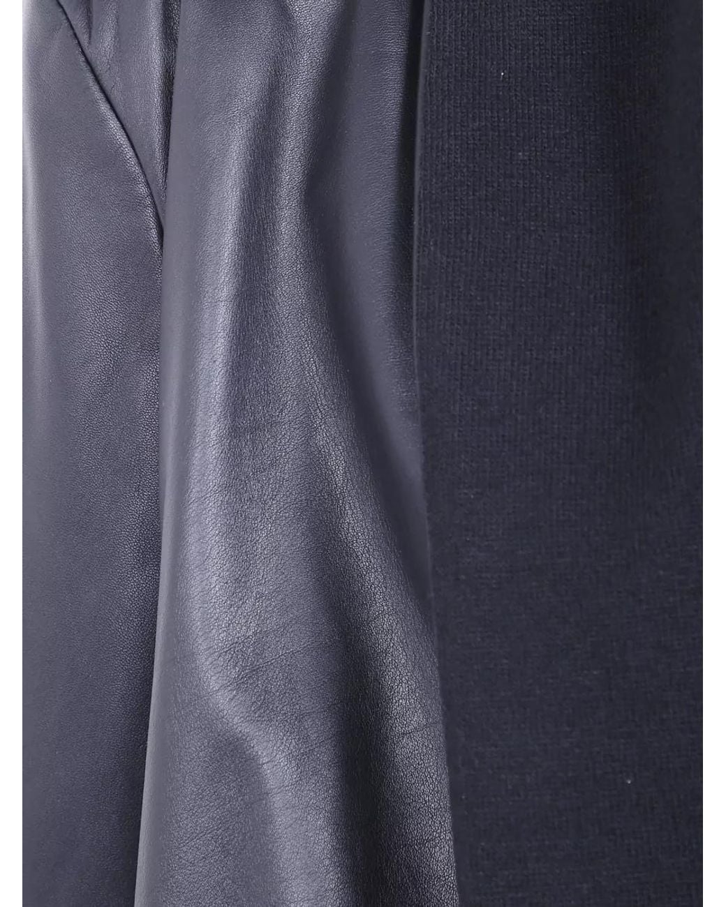 Totême Blue Leather Scarf Jacket