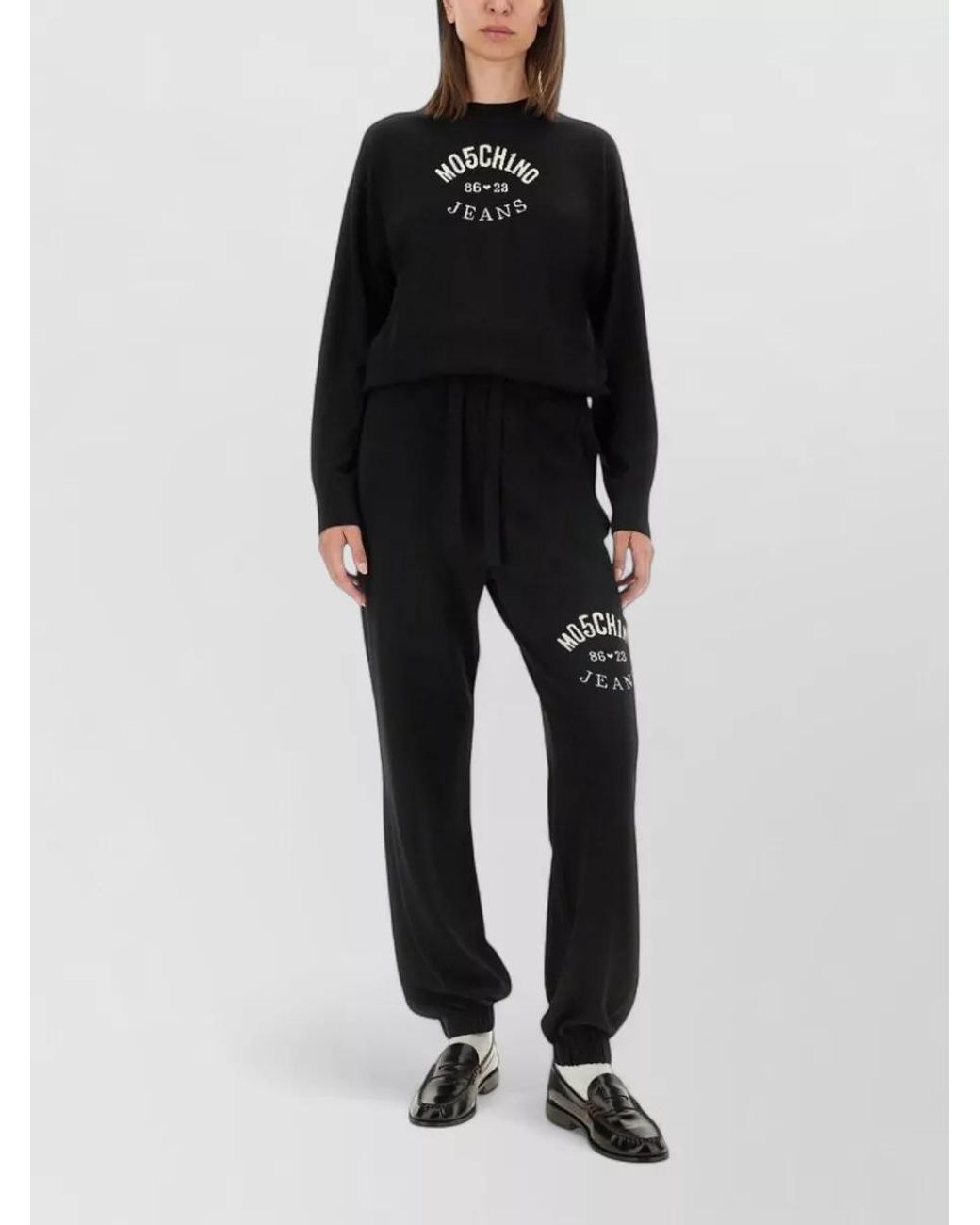 Moschino Black Virgin Wool Oversized Jumper