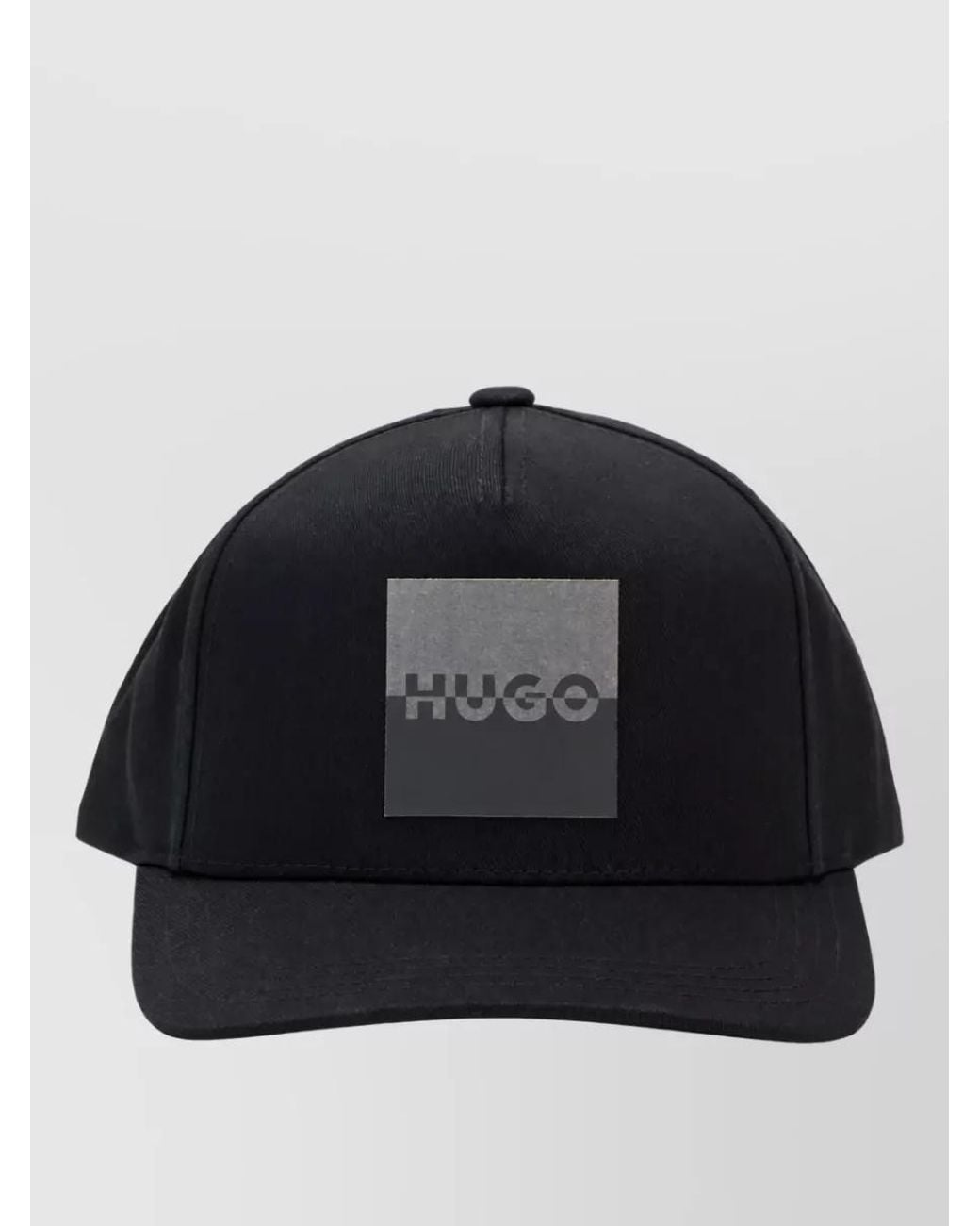 Boss Black Cotton Wide-Brim Hat for men