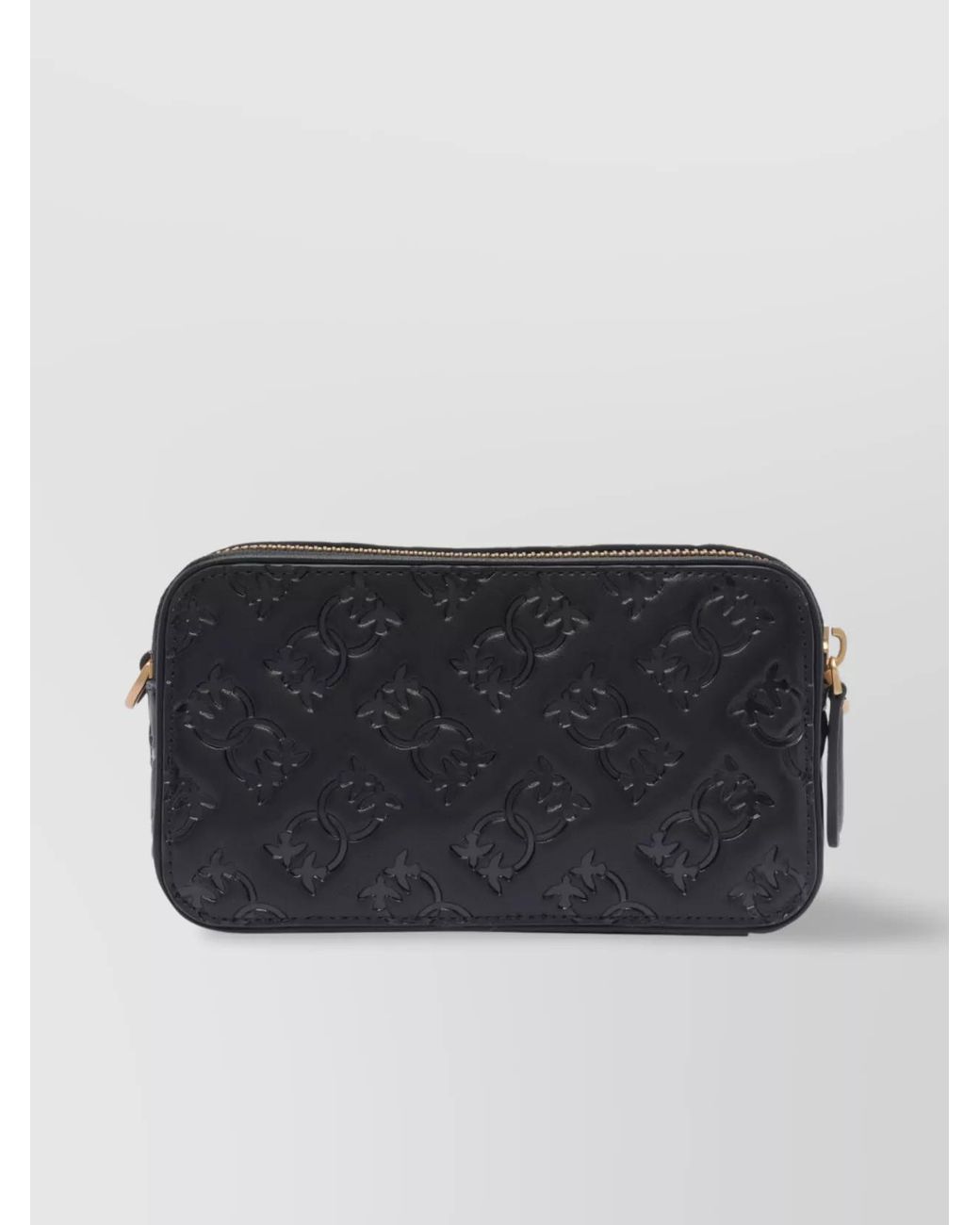 Pinko Blue Camera Bag Mini Leather Shoulder Bag